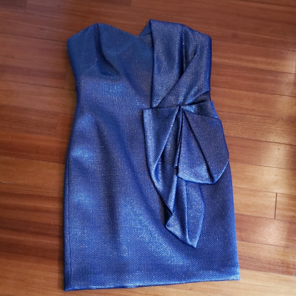 LIKE NEW! Marchesa notte blue shimmer dress. SZ 12